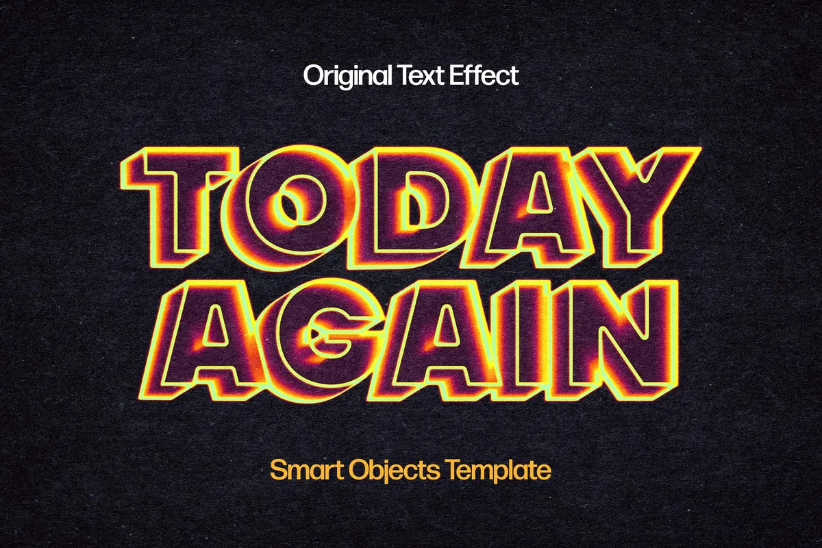 3D Colorful Motion Text Effect