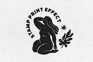 Stamp Print Effect