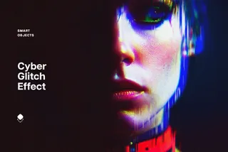 Cyber Glitch Photo Template