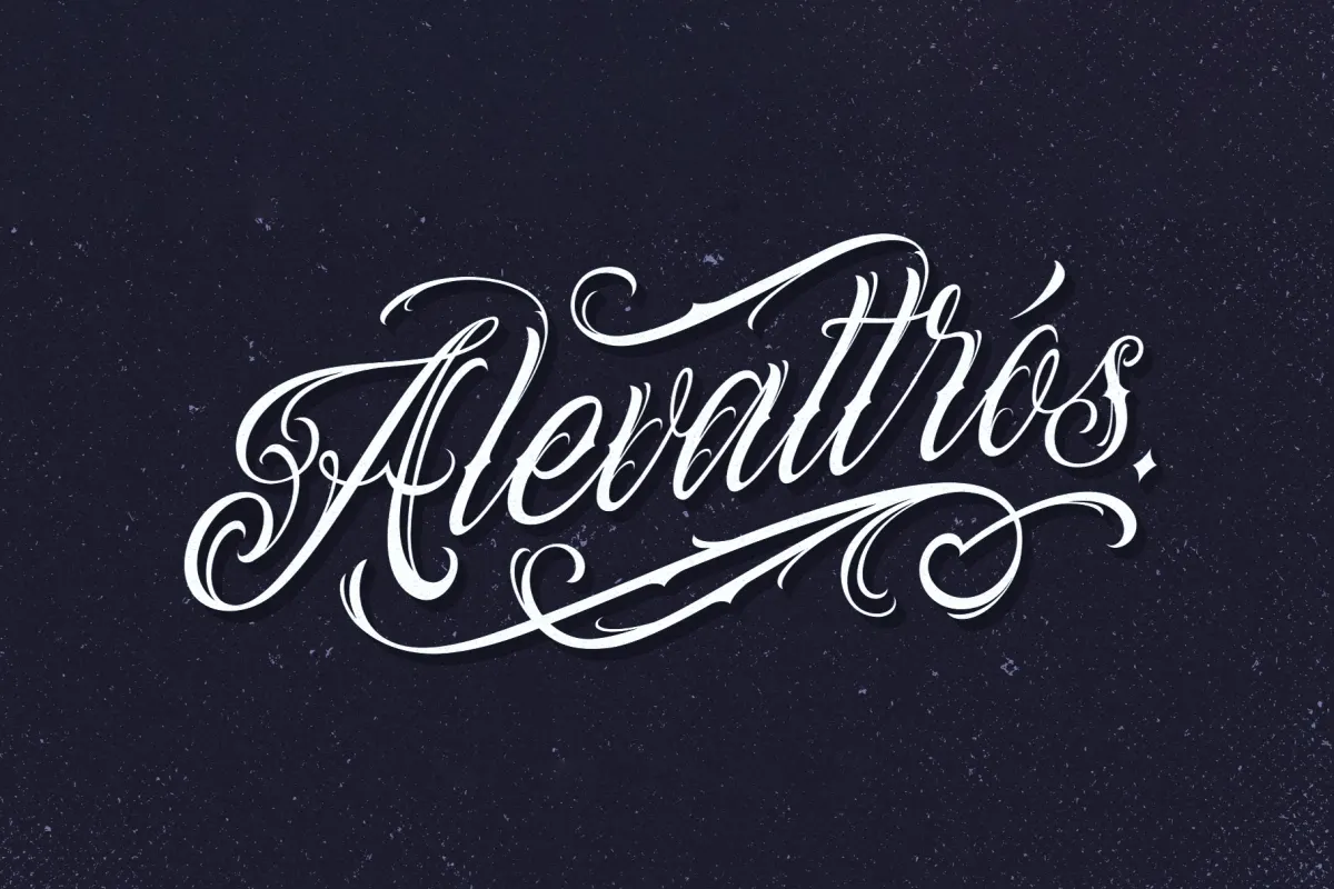 Alevattros - Tattoo Script Font