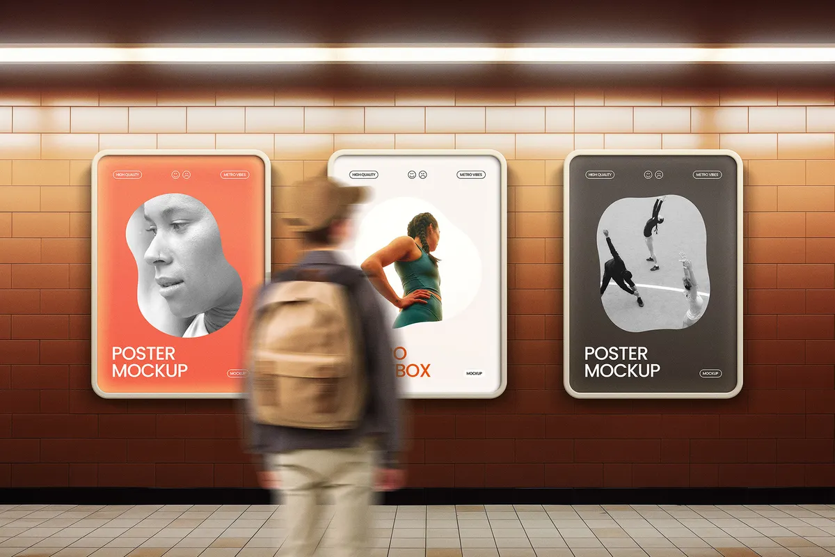 Subway Lightbox Poster Mockup Generator