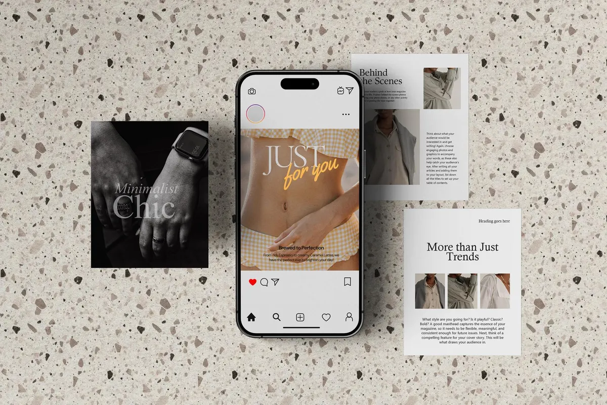 iPhone Screen & Instagram Post Mockups