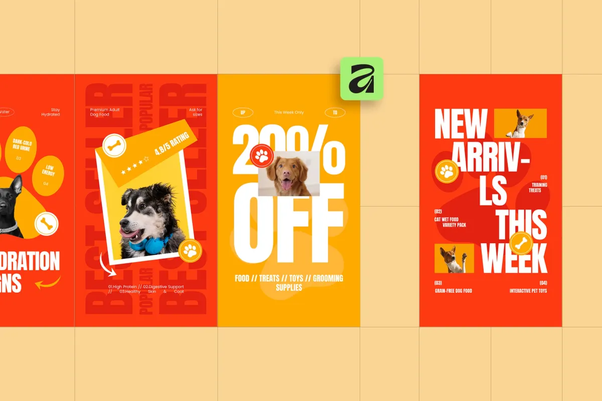 Pet Care Instagram Post & Stories - For Affinity