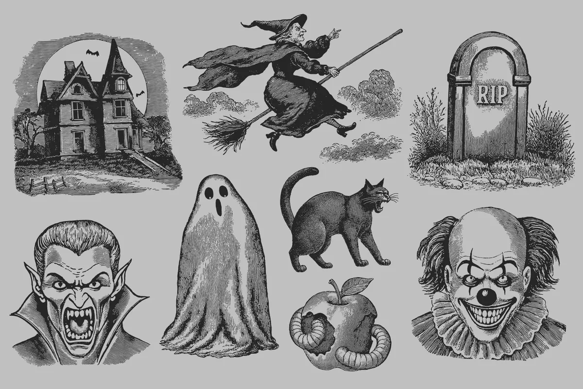 Vintage Halloween Illustrations