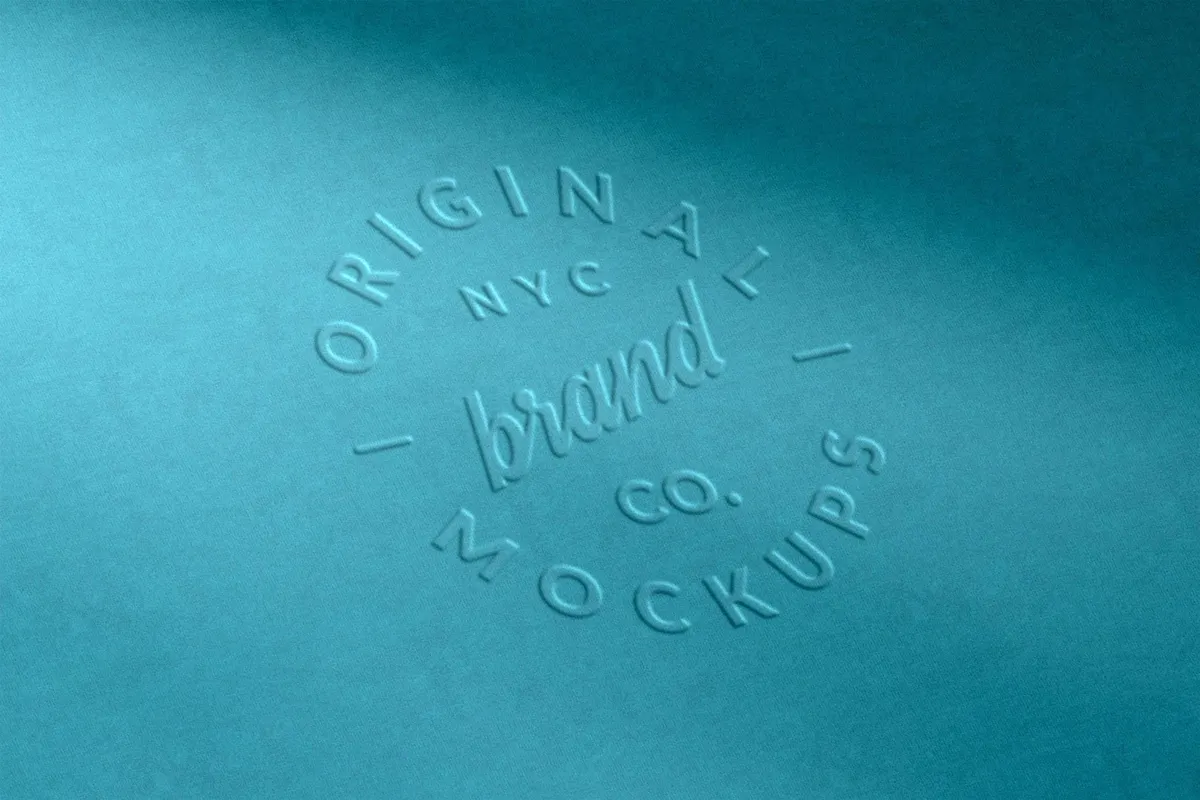 Embossed Fabric Logo Mockups
