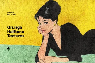Diagonal Grunge Halftone Textures