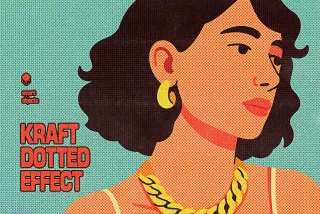 Retro Dotted Printer Design Effect