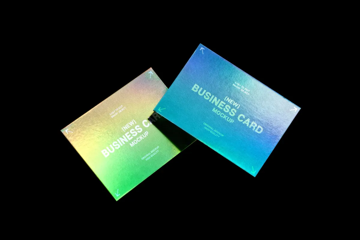 Floating Business Card Mockup