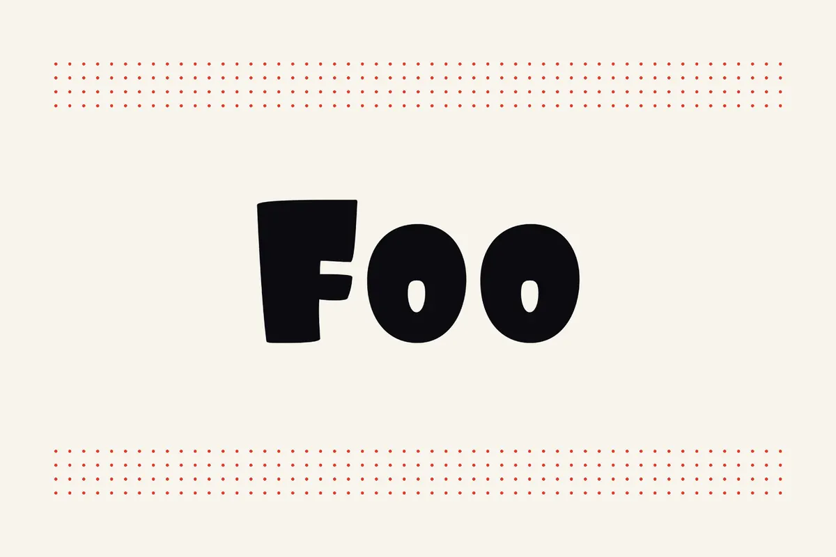 Foo - Funny Groovy Font