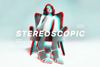 Glitched Stereoscopic Photo Effect