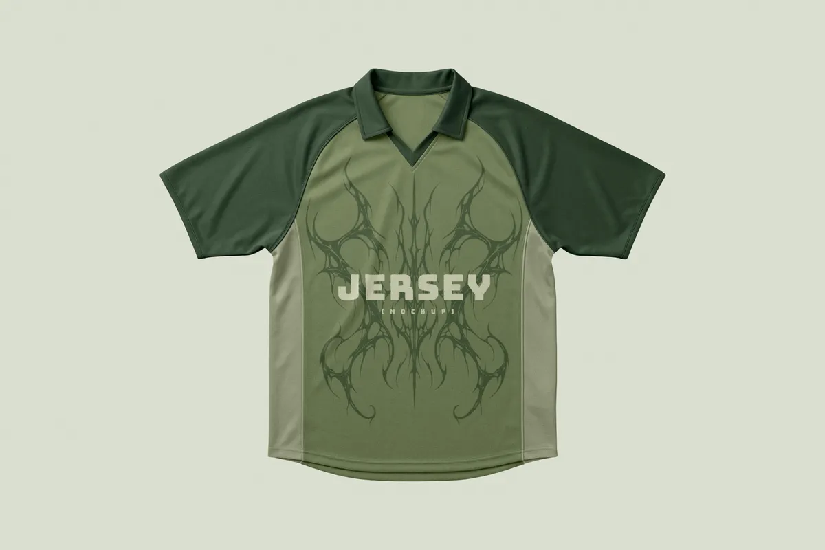 Short-Sleeve Polo Jersey Mockup