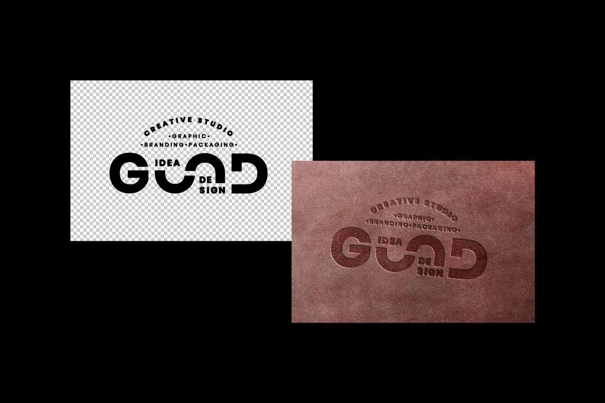 Debossed Suede Logo Mockup