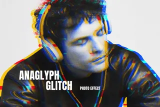Anaglyph Glitch Photo Effect