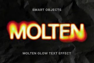 Molten Glow Text Effect
