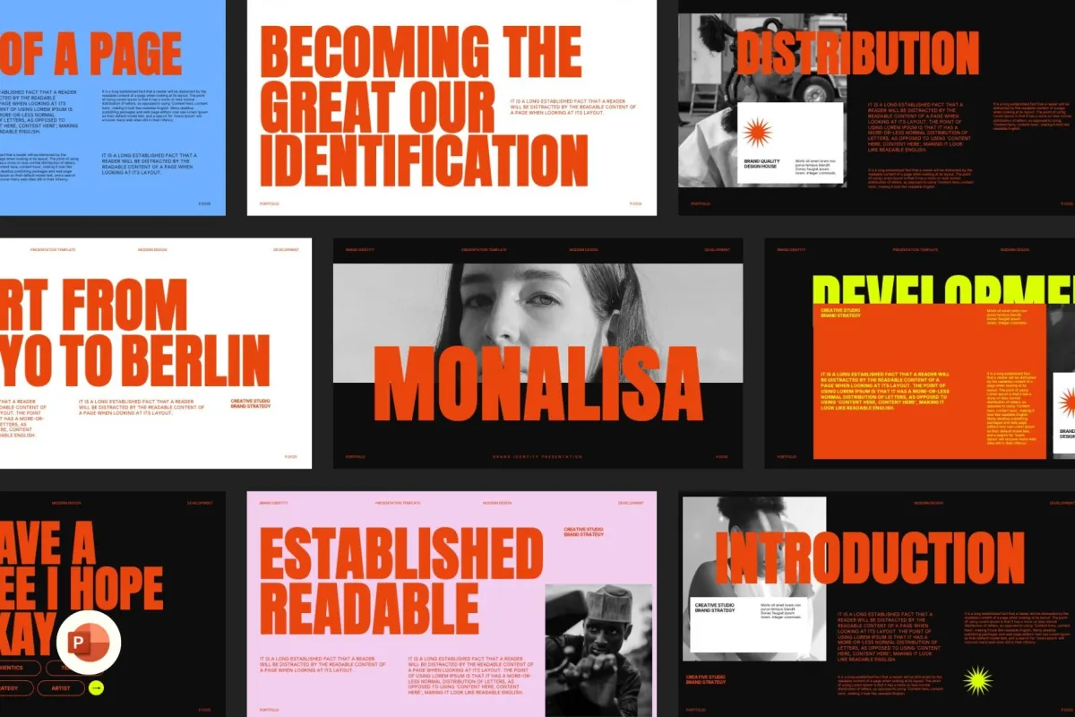 Modern Brand Strategy Monalisa PowerPoint Template
