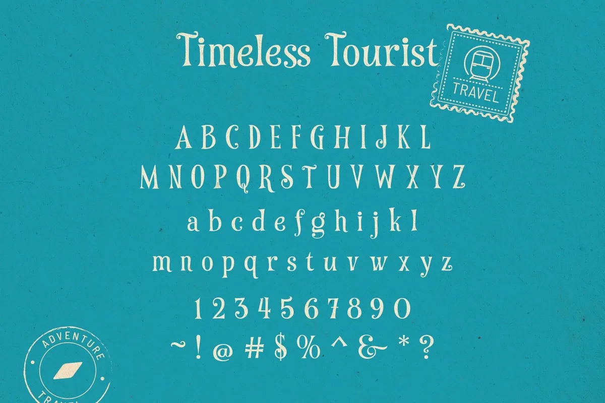 Timeless Tourist - Vintage Ad Typeface