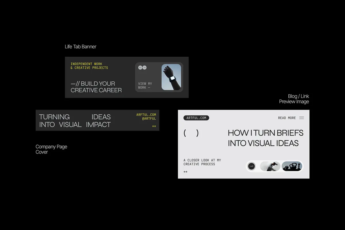 LinkedIn Portfolio Template Pack - Portuu