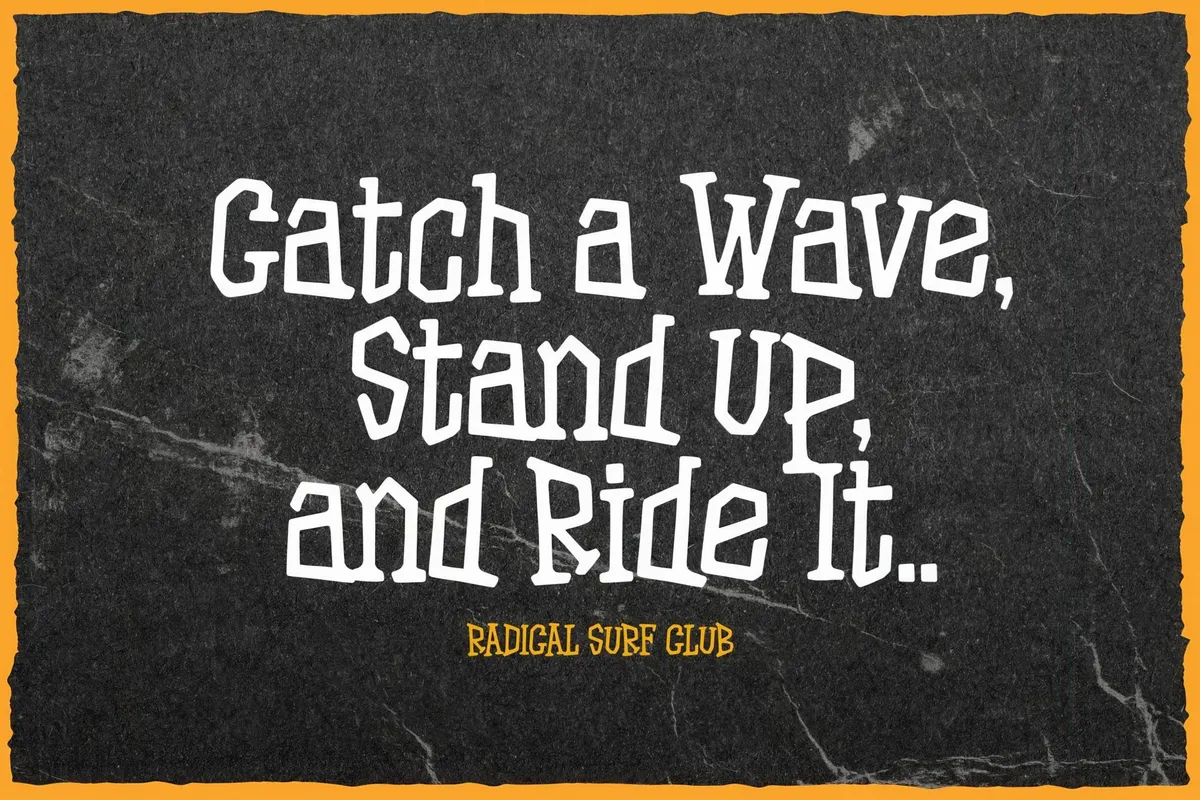 Drift Waves — Surfing Safari Font