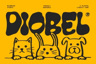Diobel – Playful Liquify Display Font