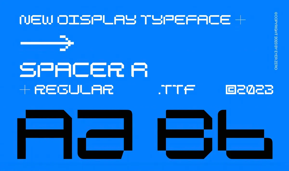 Spacer R | Display Tech Font