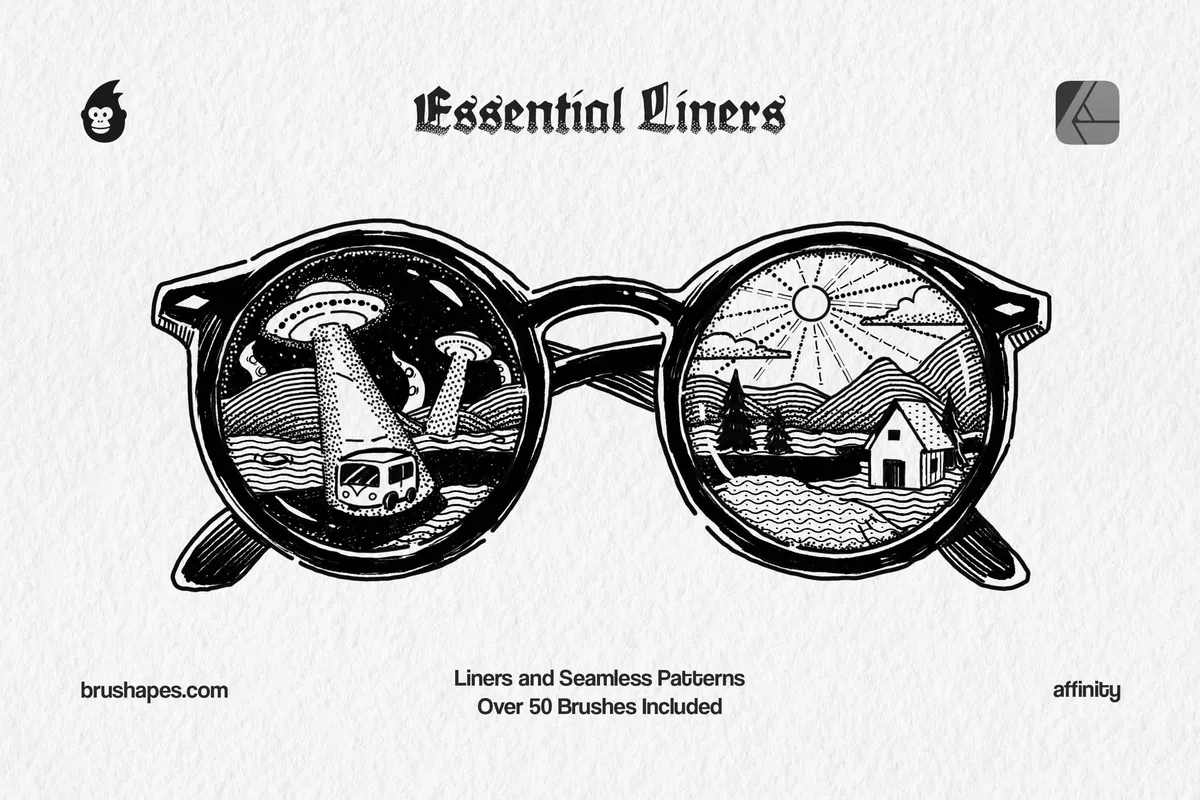 Essential Liner Affinity Designer Brushes