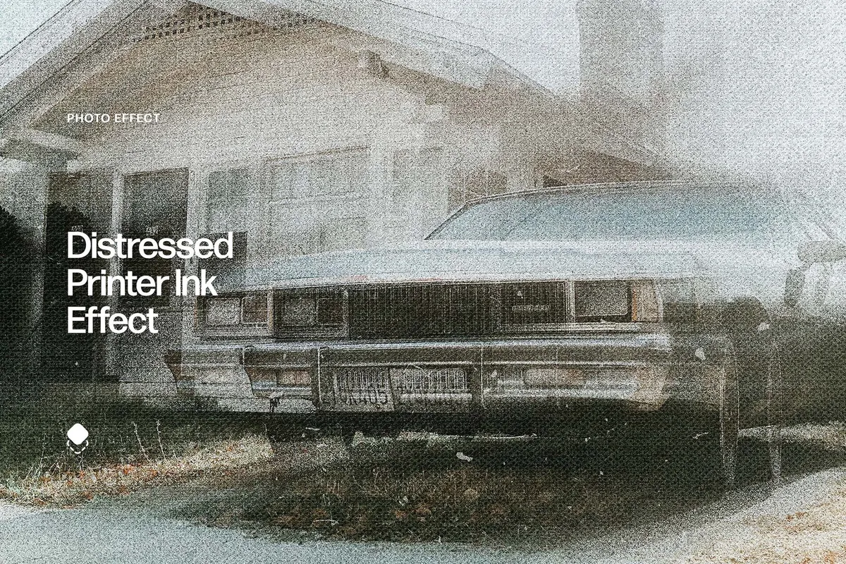 Distressed Print Ink Effect