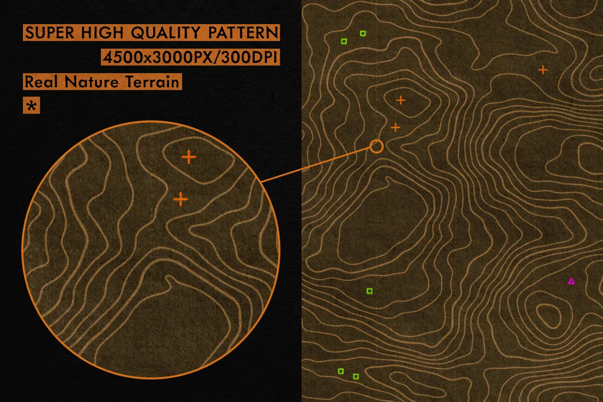 Topographic Map Patterns Collection