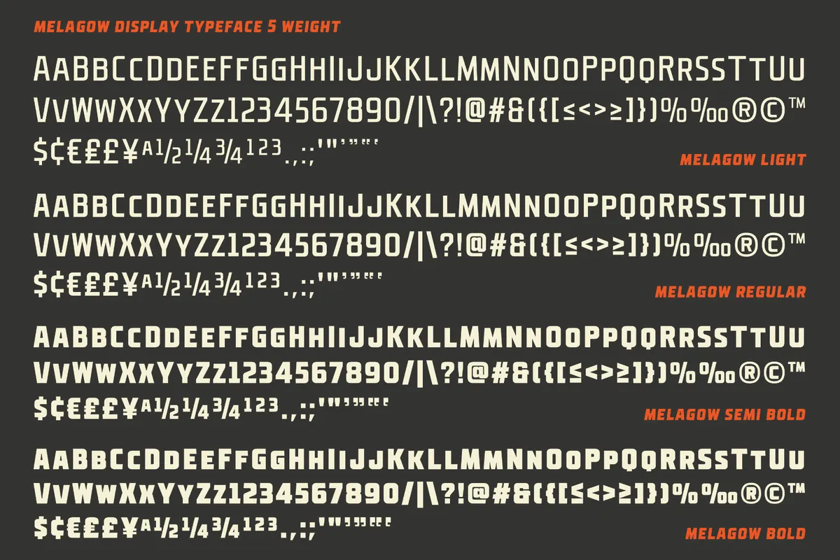 Melagow - Variable Display Sans Font