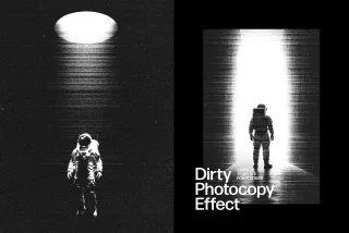 Dirty Photocopy Poster Photo Effect