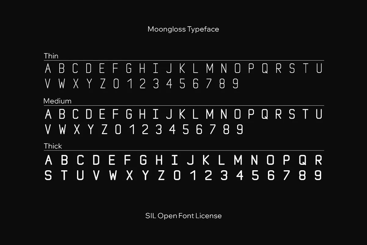 Moongloss Typeface