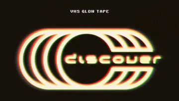 VHS Glowing Tape Text Effect