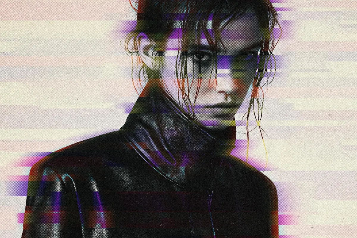 Blurred Glitch Photo Effect
