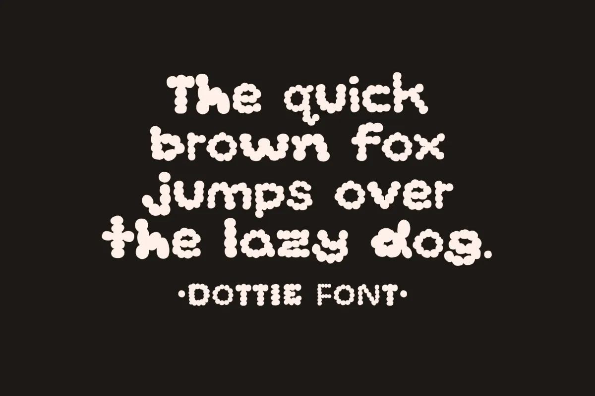 Dottie - Hand-Lettered Dot Font