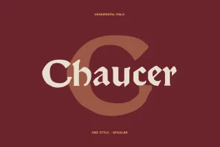 Chaucer - Medieval Book Font