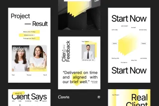 Client Testimonials Instagram Pack for Canva