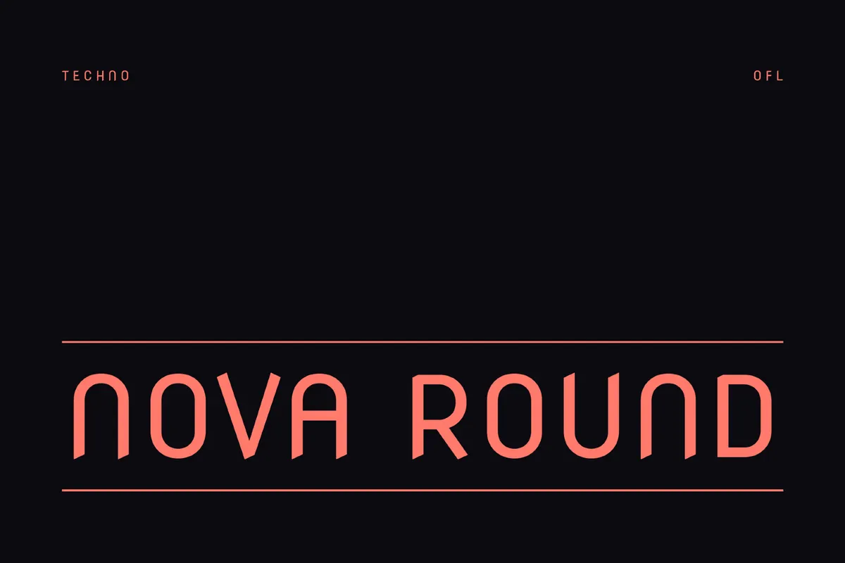 Nova Round Tech Font