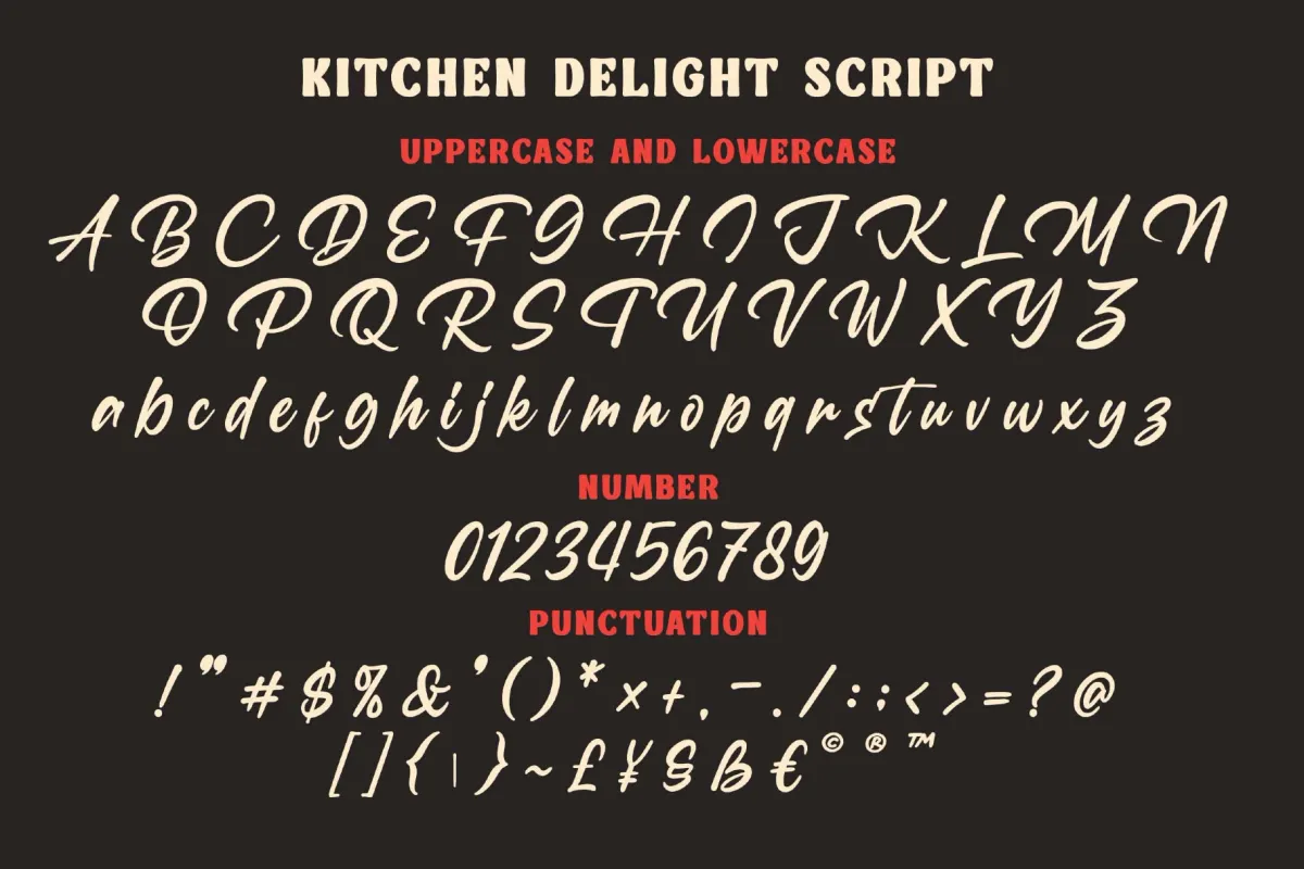 Kitchen Delight a Delicious Font Duo