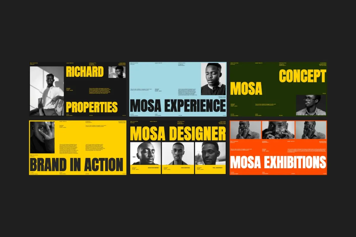 Bold Typography PowerPoint Template - Mosa