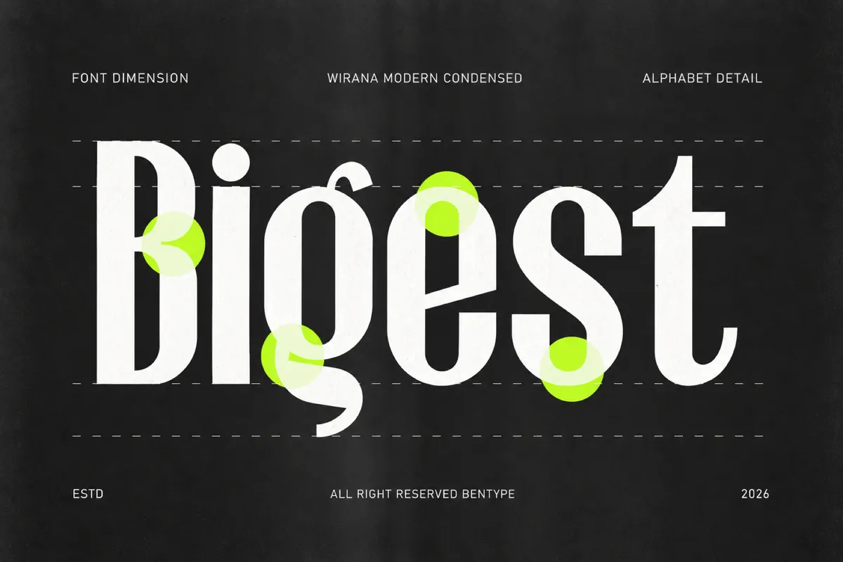 Wirana - Tall Condensed Display Font