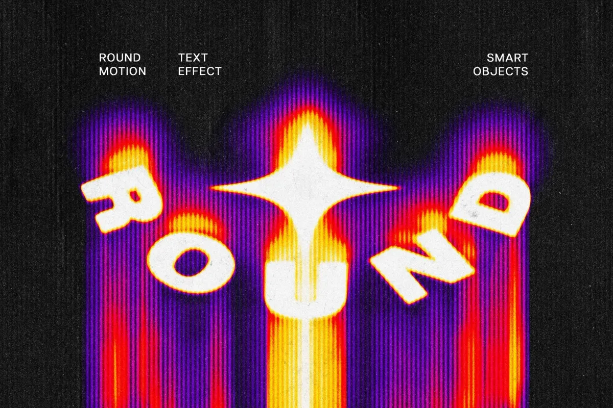 Circular Motion Blur Text Effect
