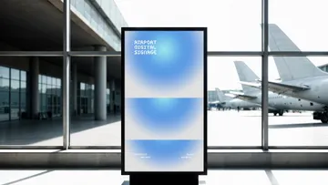 Airport Digital Screen Mockup