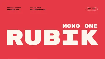 Rubik Mono One - Free Bold Font