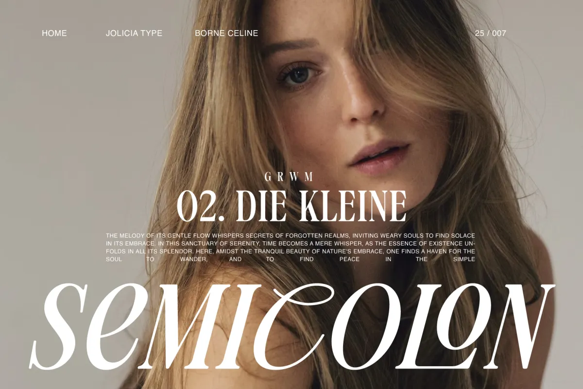Borne Celine - Elegant Fashion Display Font