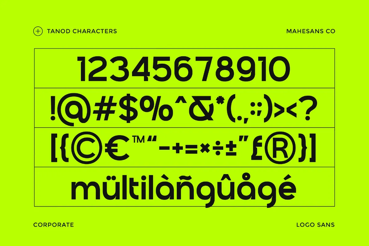Tanod – Modern Corporate Logo Sans Font
