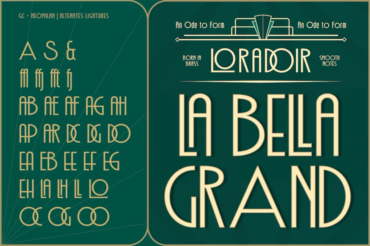 GC Neomilan - Neo Art Deco Typeface