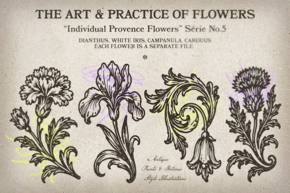 Floral Gothic Ornaments