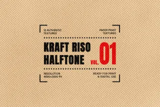 Kraft Riso B&W Halftone Texture