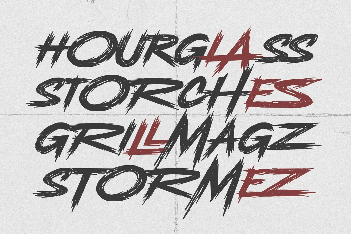Smaxow - Brutal Rough Brush Font