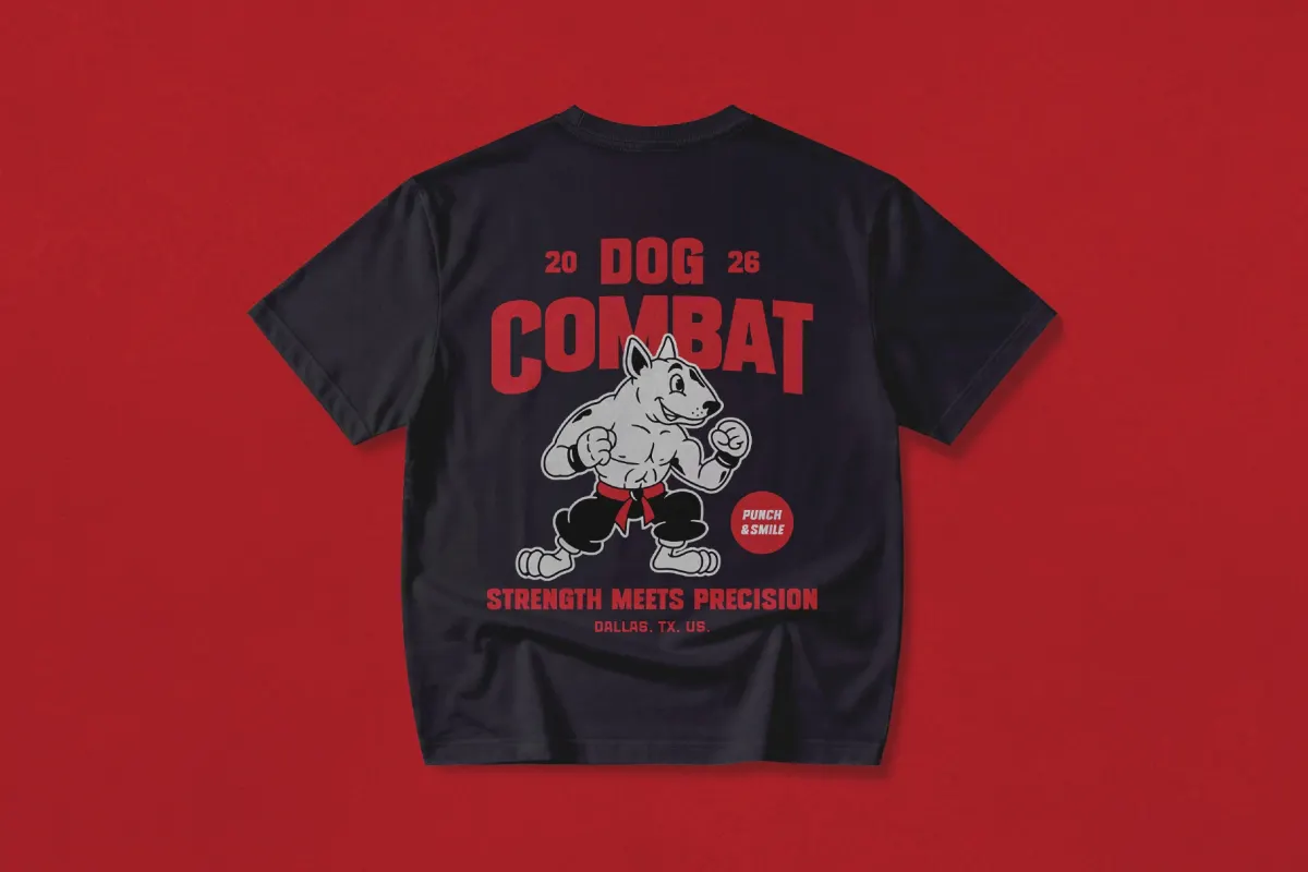 Vintage Fighter Dog Mascot