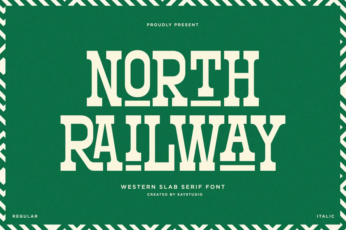 North Railway - Western Slab Serif Font